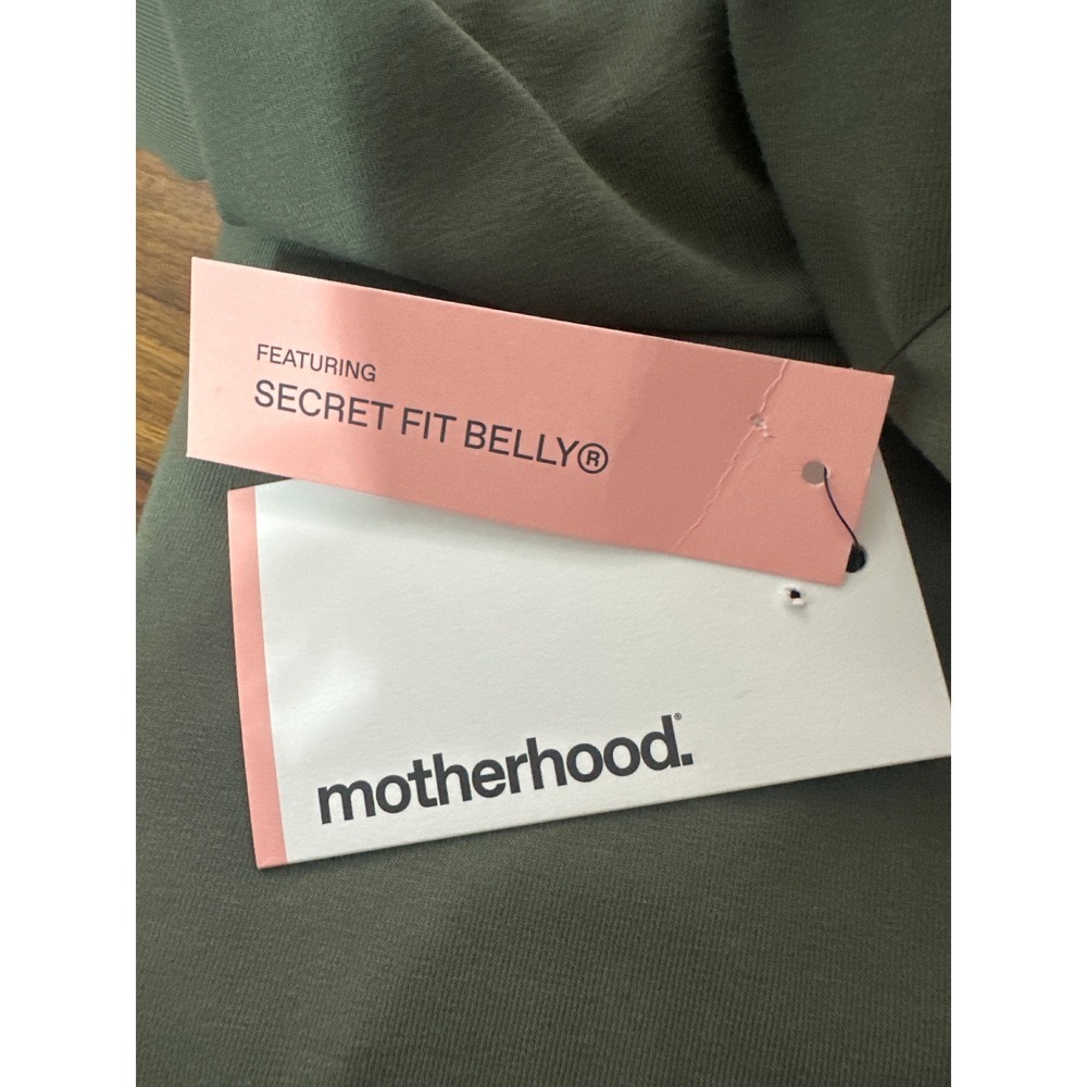 NWT Motherhood Maternity Leggings Olive Green Full Panel Small Size S - Picture 9 of 9